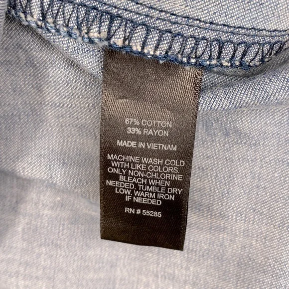 Express | Denim Long Sleeve Dress - Picture 7 of 8